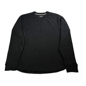 American Giant French Rib Raglan Crewneck Sweater Shirt Mens Medium Black